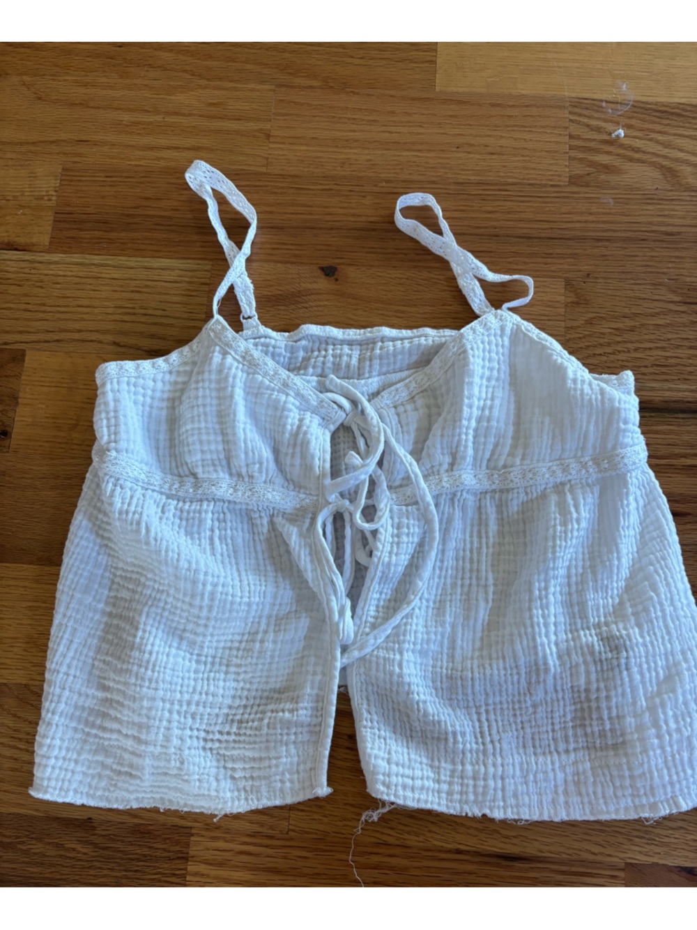 SHEIN White Textured Gauze Cami